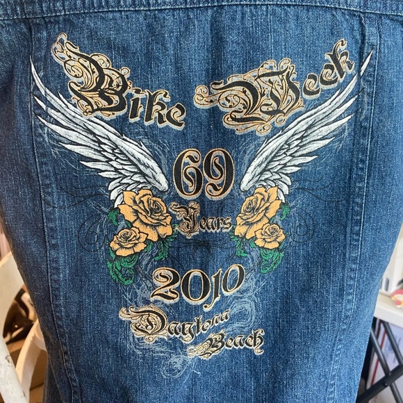 Twin Motorcycle Apparel Denim Daytona Bike Week Shirt - Picture 5 of 7